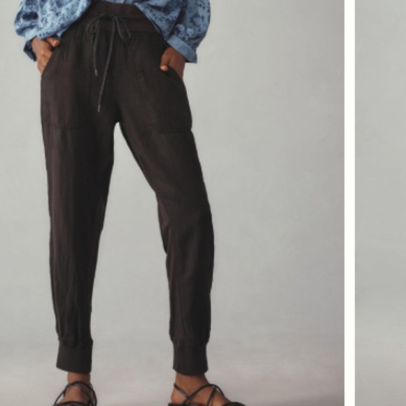 NWT ANTHROPOLOGIE The Nomad High-Rise Joggers Brown SIZE SP